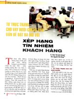 Từ thực trạng cho vay dưới chuẩn đến vấn đề đặt ra đối với xếp hạng tín nhiệm khách hàng 