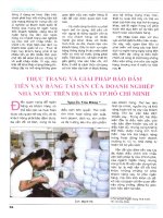 Thực trạng và giải pháp bảo đảm tiền vay bằng tài sản của doanh nghiệp nhà nước trên địa bàn thành phồ hồ chí minh 