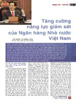 Tăng cường năng lực giám sát của ngân hàng nhà nước việt nam 