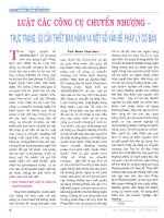 Luật các công cụ chuyển nhượng   thực trạng, sự cần thiết ban hành và một số vấn đề pháp lý cơ bản 