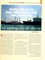 Nguồn vốn đầu tư phát triển kinh tế biển tỉnh khánh hòa và những vấn đề đặt ra 