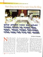 Hoạt động của hệ thống ngân hàng đà nẵng góp phần vào sự phát triển kinh tế trên địa bàn, thực hiện tốt việc cho vay hỗ trợ lãi suất 