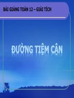 Bài giảng bài đường tiệm cận giải tích 12 (2) 