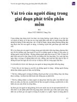 Vai trò của người dùng trong giai đoạn phát triển phần mềm 