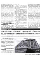 Chất lượng dịch vụ   yếu tố then chốt quyết định vị thế của ngân hàng trong xu hướng cạnh tranh hiện nay 