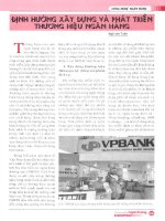 Định hướng xây dựng và phát triển thương hiệu ngân hàng 