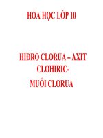 Bài giảng bài hiđro clorua   axit clohiđric và muối clorua hóa học 10 (10) 