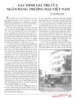 Xác định giá trị của ngân hàng thương mại việt nam 