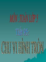 Bài giảng bài chu vi hình tròn toán 5 (5) 