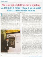 Một số suy nghĩ về phát triển dịch vụ ngân hàng và mở rộng thanh toán không dùng tiền mặt trong nền kinh tế 
