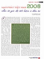 Lạm phát việt nam 2008 nhìn từ góc độ tiết kiệm  đầu tư 