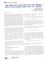 Mô hình giá trị chịu rủi ro trong đầu tư cổ phiếu đối với VN   index 