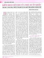 Kiểm soát rủi ro của nhà xuất khẩu trong phương thức thanh toán nhờ thu kèm chứng từ 