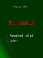 Bài giảng bài phương trình tích đại số 8 (9) 