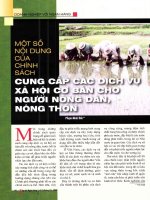 Một số nội dung của chính sách cung cấp các dịch vụ xã hội cơ bản cho người nông dân, nông thôn 