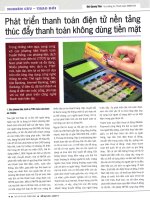 Phát triển thanh toán điện tử nền tảng thúc đẩy thanh toán không dùng tiền mặt 