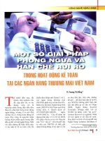Một số giải pháp phòng ngừa và hạn chế rủi ro trong hoạt động kế toán tại các ngân hàng thương mại việt nam 
