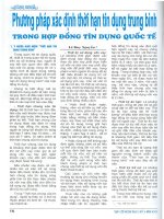 Phương pháp xác định thời hạn tín dụng trung bình trong hợp đồng tín dụng quốc tế 