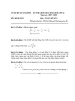 Đề thi chọn học sinh giỏi lớp 12 môn toán