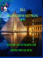 Bài giảng bài phương trình mặt phẳng hình học 12 (2) 