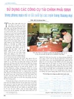 Sử dụng các công cụ tài chính phái sinh trong phòng ngừa rủi ro lãi suất tại các ngân hàng thương mại 