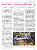 Xử lý các chứng từ bất hợp lệ trong phương thức tín dụng chứng từ 