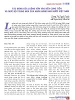 Tác động của luồng vốn vào đến cung tiền và mức độ trung hòa của ngân hàng nhà nước việt nam 