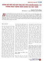 Đánh giá mức độ đáp ứng các tiêu chuẩn basel III trong hoạt động ngân hàng tại việt nam 