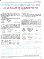 Phương pháp tính toán chi phí đối với tiền gửi và các nguồn vốn vay 