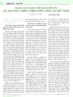 Thu hút và sử dụng có hiệu quả nguồn vốn hỗ trợ phát triển chính thức (ODA) tại việt nam 