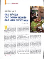 Một số suy nghĩ về đầu tư của các doanh nghiệp bảo hiểm ở việt nam 