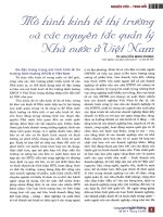 Mô hình kinh tế thị trường và các nguyên tắc quản lý nhà nước ở việt nam 