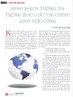 Minh bạch thông tin trong báo cáo tài chính lĩnh vực công 