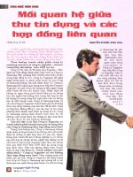 Mối quan hệ giữa thư tín dụng và các hợp đồng liên quan 