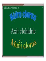 Bài giảng bài hiđro clorua   axit clohiđric và muối clorua hóa học 10 (8) 