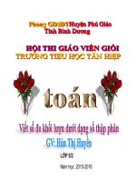 Bài giảng toán 5 viết các số đo khối lượng dưới dạng số thập phân (2) 