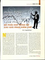 Phân tích đúng các nguyên nhân lạm phát để phối hợp đồng bộ các giải pháp kiềm chế 