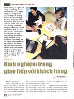 Kinh nghiệm trong giao tiếp với khách hàng 