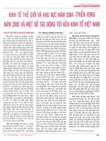 Kinh tế thế giới và khu vực năm 2004 triển vọng năm 2005 và một số tác động tới nền kinh tế việt nam 