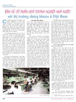 Bàn về cổ phần hóa doanh nghiệp nhà nước với thị trường chứng khoán ở việt nam 