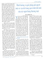 Định hướng và giải pháp giải quyết một số vấn đề trong quá trình đổi mới của các ngân hàng thương mại 