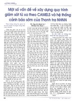 Một số vấn đề về xây dựng quy trình giám sát từ xa theo CAMELS và hệ thống cảnh báo sớm của thanh tra NHNN 