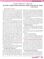 Phân tích kỹ thuật sử dụng chương trình metastock trong phân tích kỹ thuật 