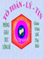 Bài giảng bài diện tích mặt cầu và thể tích hình cầu hình học 9 