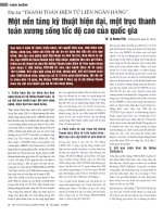 Dự án thanh toán điện tử liên ngân hàng   một nền tảng kỹ thuật hiện đại, một trục thanh toán xương sống tốc độ cao của quốc gia 