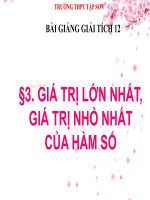 Bài giảng bài giá trị lớn nhất   giá trị nhỏ nhất của hàm số giải tích 12 (5) 