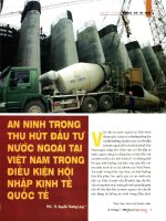 An ninh trong thu hút đầu tư nước ngoài tại việt nam trong điều kiện hội nhập kinh tế quốc tế 