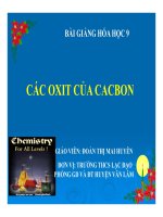 Bài giảng bài các oxit của cacbon hóa học 9 (9) 