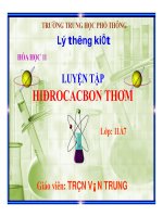 Bài giảng bài luyện tập hiđrocacbon thơm hóa học 11 (4) 