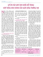 Lợi ích của giao dịch hoán đổi trong hoạt động kinh doanh của ngân hàng thương mại 